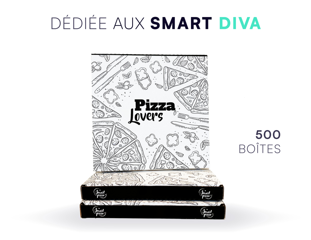 Boite à Pizza - DIVA PIZZA LOVERS [Lot de 500]